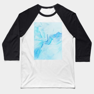 Cool Blue Gradient Marble Baseball T-Shirt